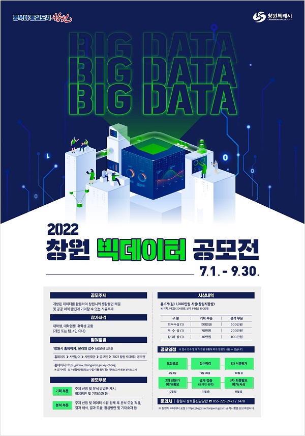 [추천공모전]2022 창원 빅데이터 공모전(~9/30) 포스터