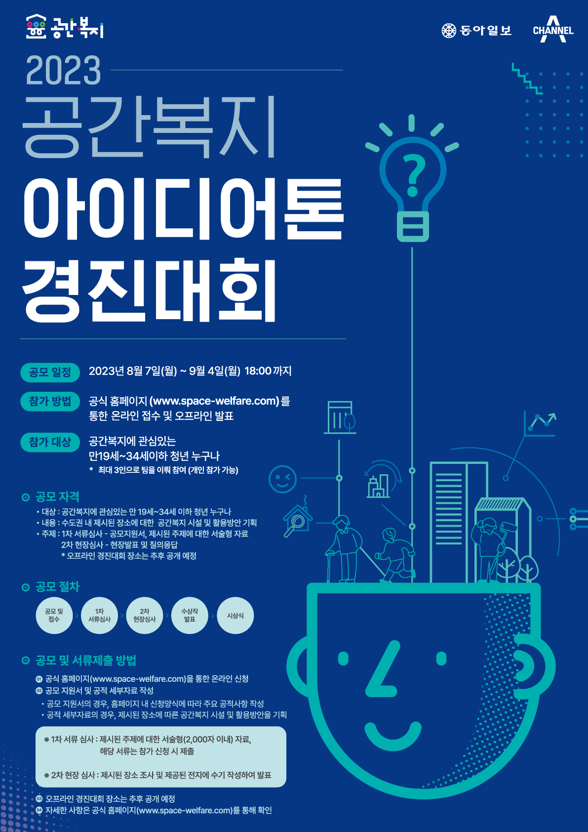 2023 공간복지 아이디어톤 경진대회 포스터