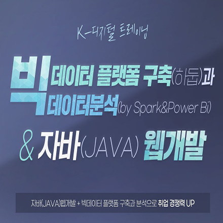 빅데이터 플랫폼 구축(하둡)과 빅데이터 분석(by_Spark & Power Bi) & 자바(JAVA)웹개발 양성과정 포스터