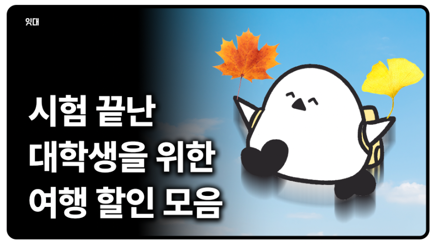 시험 끝난 대학생을 위한 11월 여행 할인 모음