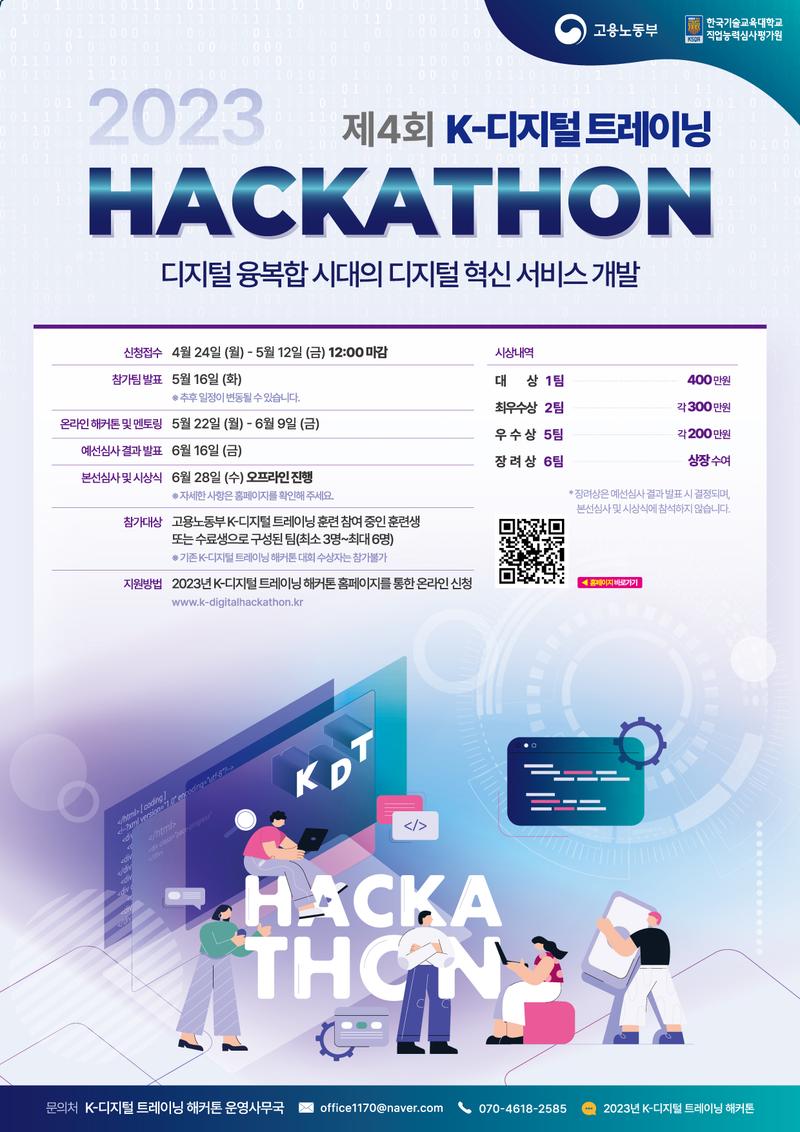 2023 제4회 K-디지털 해커톤 포스터
