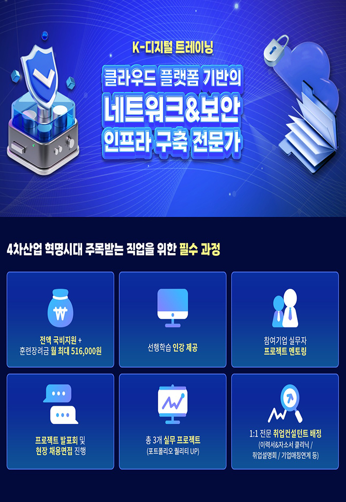 클라우드 플랫폼 기반의 보안 인프라 구축 전문가 양성과정 포스터