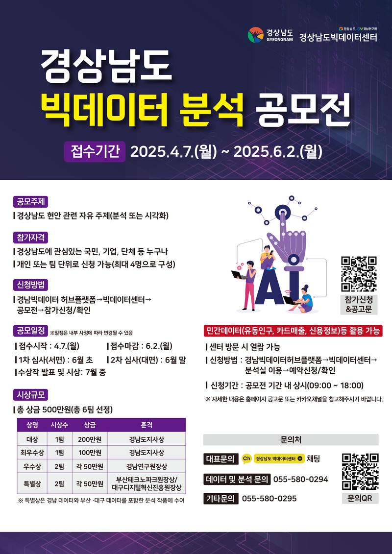 경남빅데이터센터 분석공모전 포스터