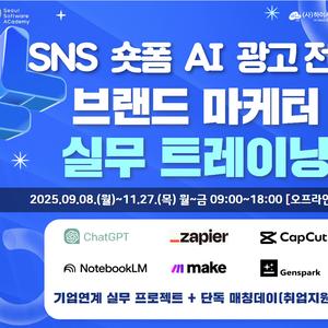 [서울시x서울경제진흥원] AI 활용 실무형 브랜드 마케터 브랜드 마케터 실무 트레이닝 1기(SNS/숏폼/AI/광고전략)