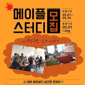 영어 국제교류 동아리 메이플 스터디 부원을 모집합니다!