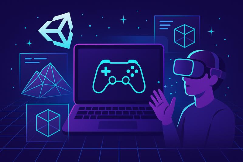(게임콘텐츠제작)프로젝트 기반_유니티(Unity) 게임 개발과 AR VR 개발자 모집 포스터