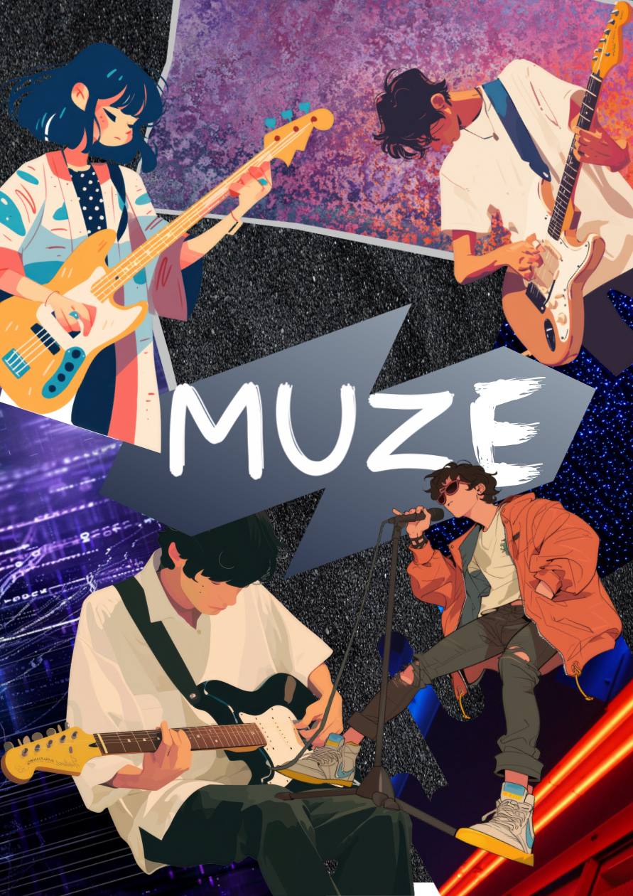 [MUZE] 보컬 및 기타 부원 모집 포스터