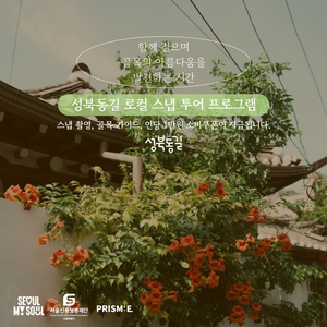 📸 성북동길 로컬 스냅투어 첫 번째 코스 후반 프로그램 모집!! ✨