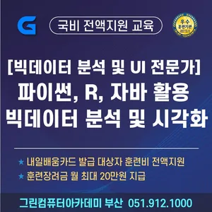 [빅데이터 분석 및 UI 전문가]  파이썬, R, 자바 활용  빅데이터 분석 및 시각화