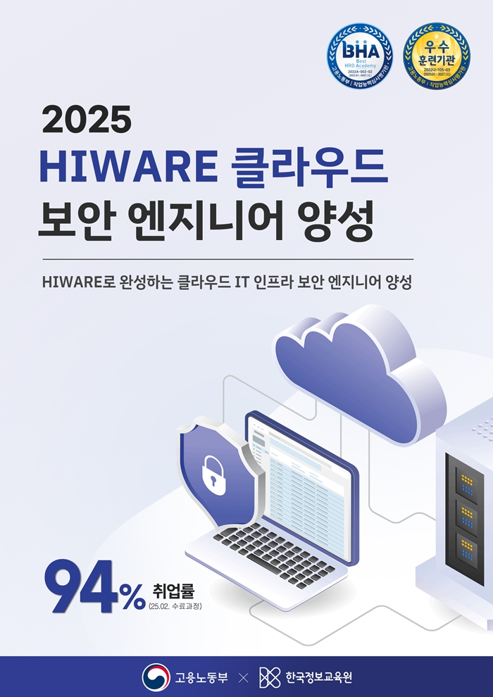 [KDT] HIWARE 솔루션 실습 포함, 클라우드 보안 엔지니어 과정 포스터
