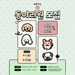 🐾 대학연합봉사동아리 멍발자국 1기 모집 🐾