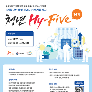 2025년 하반기 SK하이닉스 청년 Hy-Five 14기 모집 (~12/17 15:00)