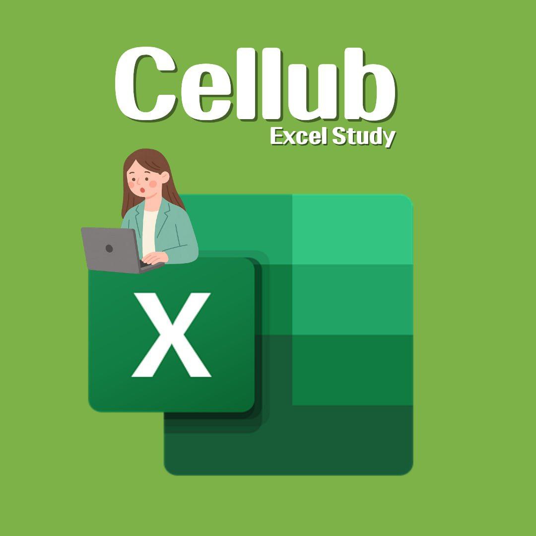 엑셀 스터디 [CELLUB] 셀럽에서 함께 배울 초급/중급 스터디원 모집합니다! 포스터
