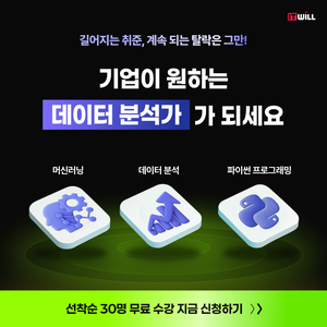 [국비지원] 비전공자도 가능한 데이터분석 부트캠프 54기｜기초→포트폴리오 완성까지 한 번에