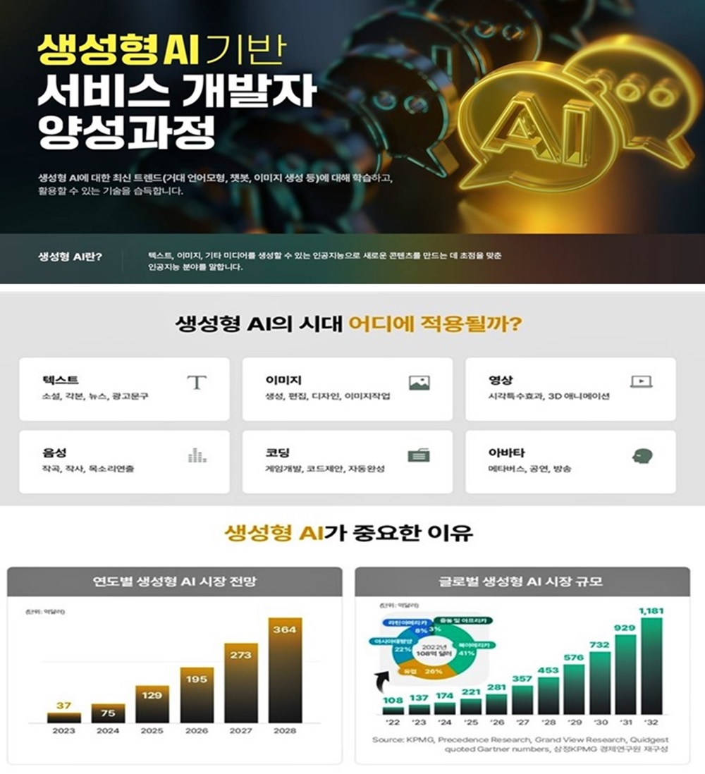 생성형 AI 기반 서비스 개발자 양성 5회차 포스터